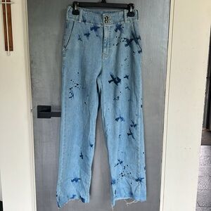 Anthropologie Pilcro Manel Villalonga Eventide High-Rise Wide-Leg Jeans 26